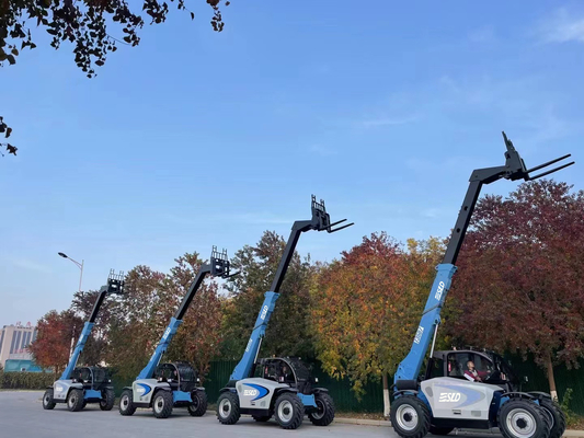 Carretilla elevadora telescópica de 3 toneladas cargadora 7m 14m 17m con motor diésel CUMMINS
