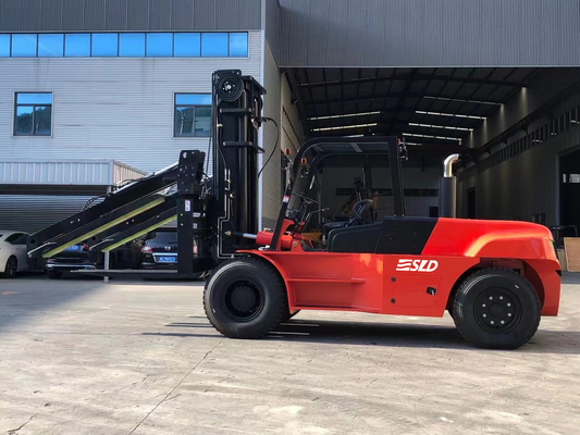 FD120 3000 mm Elevación de mástil 12000kgs Elevadora elevadora pesada para dirección de ruedas delanteras o traseras