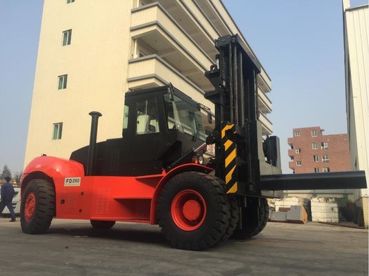 Camiones de bifurcación resistentes de FD250 25t con el sistema hydráulico del diente del rollo