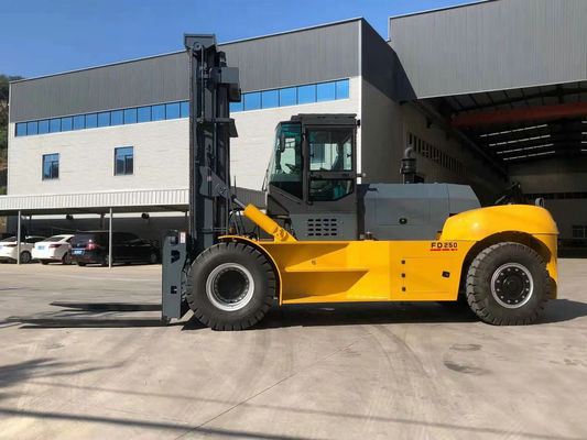 Envase pesado de la carretilla elevadora de la elevación del motor de Weichai que maneja color amarillo rojo anaranjado