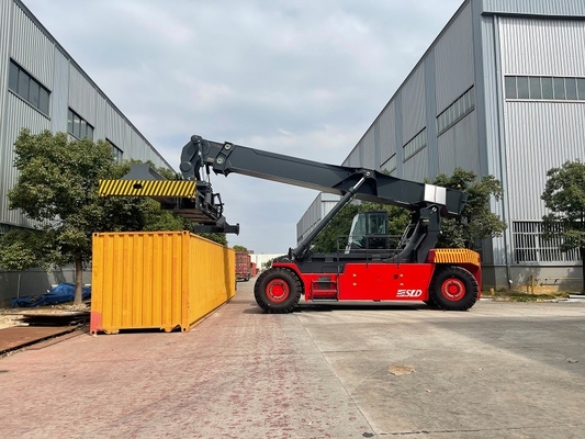 Contenedor rojo de carga pesada con capacidad de carga de 45000 kg